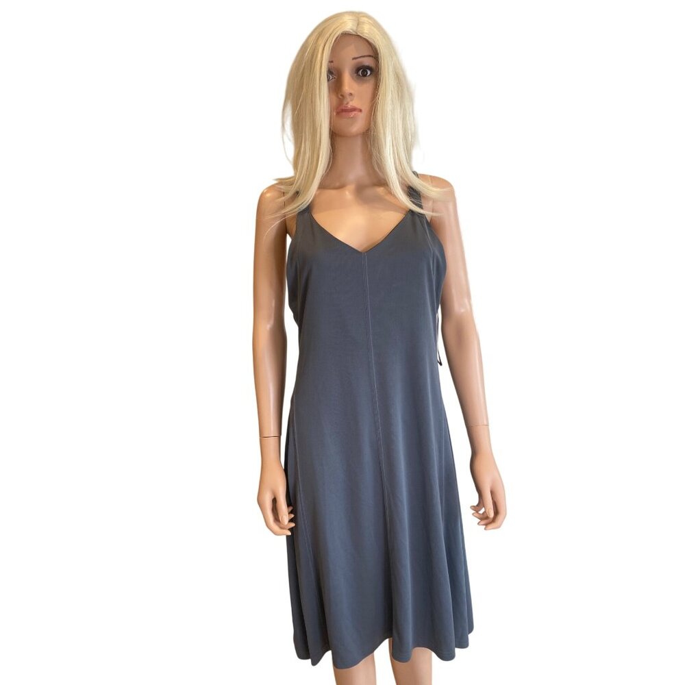 NWT Kuhl Womens Java Dress L Gray Coffeenna Sleeveless X-Cross Racerback MSRP$89 - Picture 3 of 10